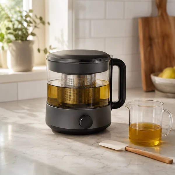 Countertop infusion appliance with measuring cup